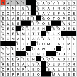 Answer grid for Los Angeles Times crossword 2/28/26 by Zhou Zhang & Rafael Musa